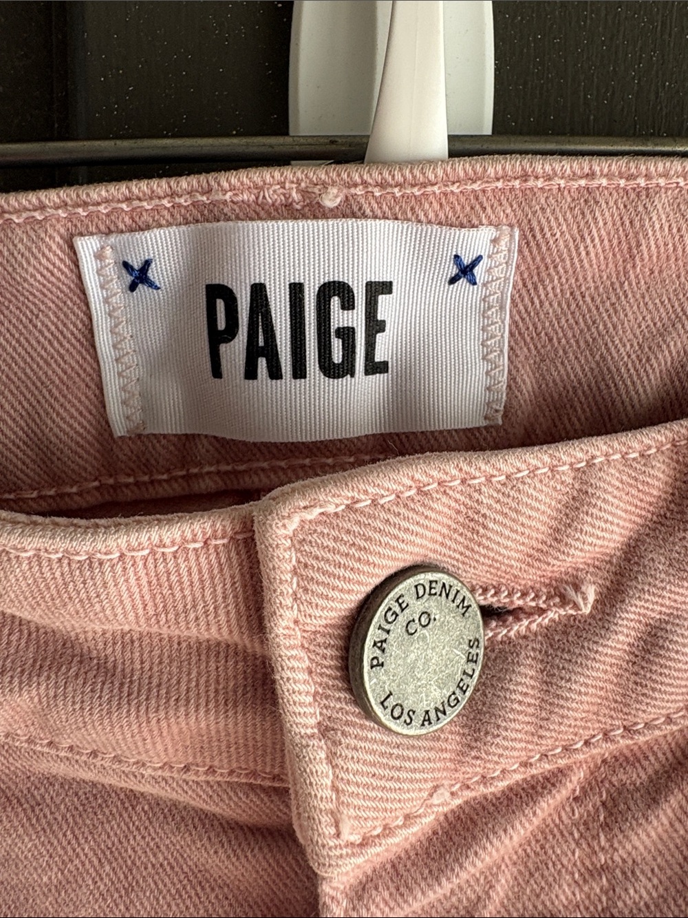 PAIGE Dusty Pink Cropped High-Rise Slim Jeans - Picture 2 of 8